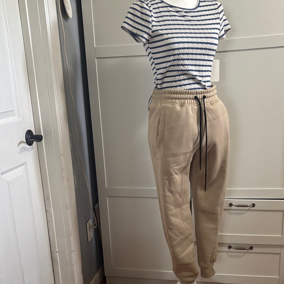 Women's Beige Jogger Pants - Picture 4 of 4